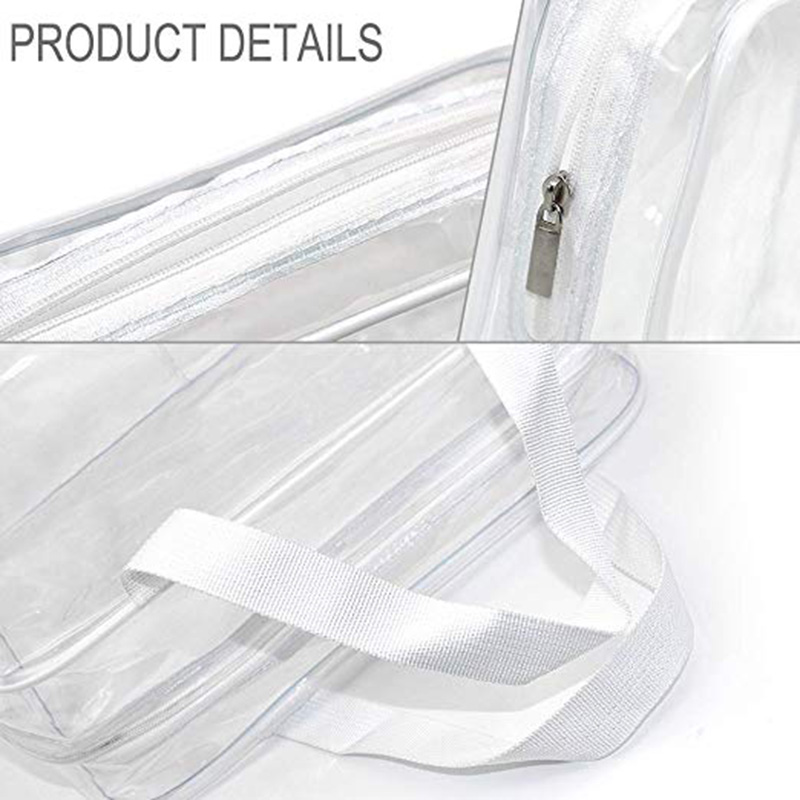 Customized Makeup Pouches Tote Transparent PVC Cosmetic Bag