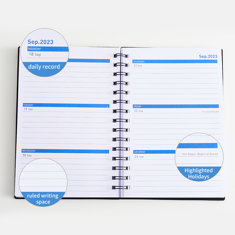 Weekly Planner/Calendar Notebook 18 Month Planner JUL. 2023 - DEC. 2024, 5.7" x 8.2"