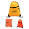 Promotional Drawstring Backpack With Earbud Hole Zippered Pocket