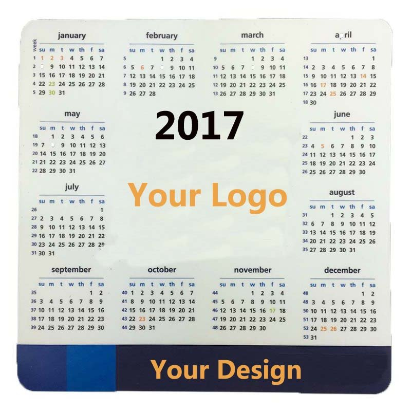 Customized Full Color Calendar Mouse Pad