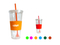 22 oz. Double Wall Custom Tumbler With Straw