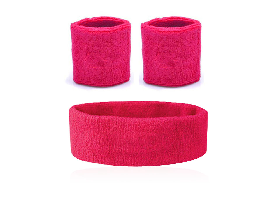 Cotton Custom Logo Sports Wristband & Headband Set