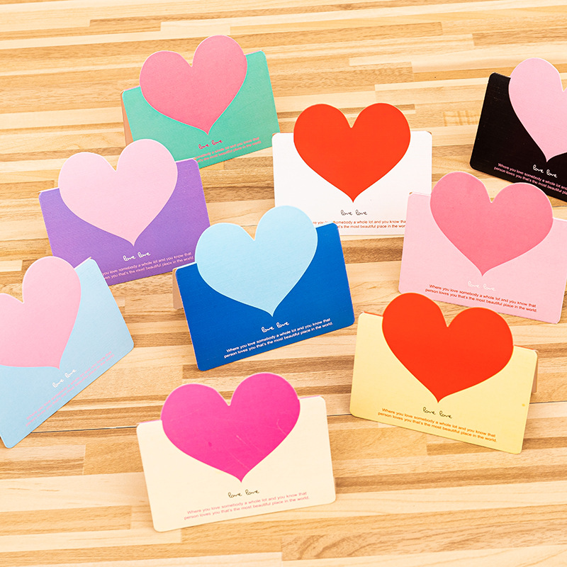 Folding Heart Shape Greeting Card