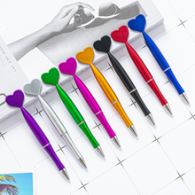 Valentines Heart Shaped Pens Novelty Ballpoint Pens 1 mm Black Gel Ink Rollerball Pen Pretty Office Pens
