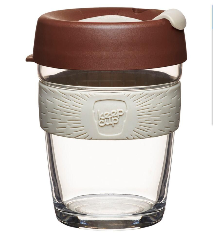 12 oz. Glass Mug w/ Silicone Grip & Lid