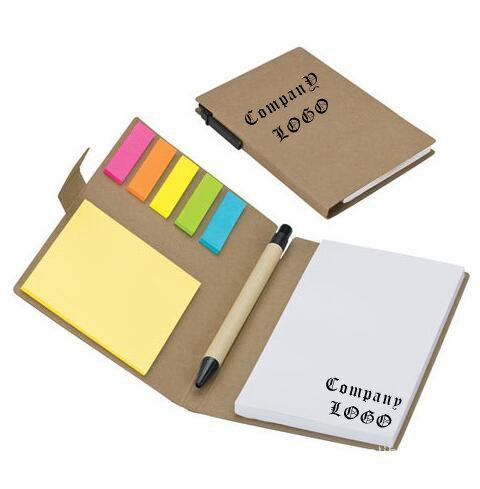 Customized Eco Memo Notebook With Sticky Flags & Pen