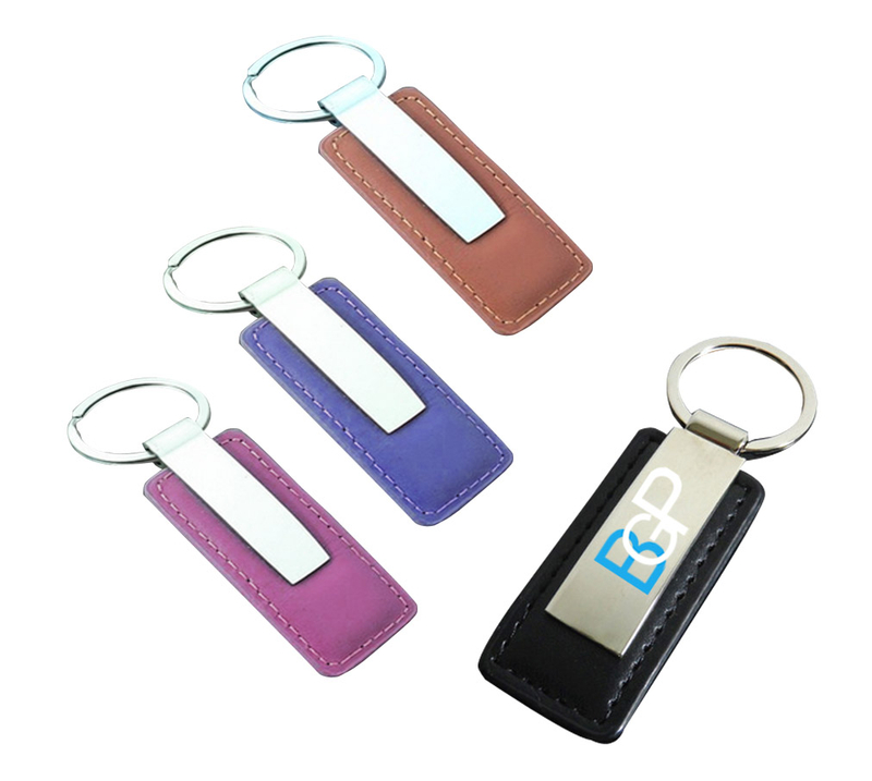 Custom PU Leather Keychain Key Ring