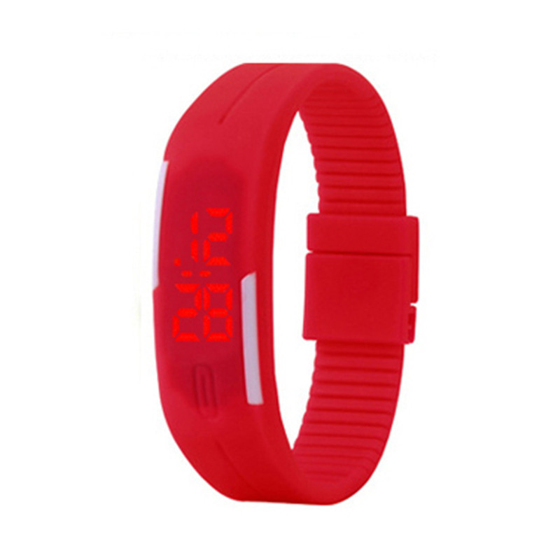 Sport LED Watches Candy Color Silicone Rubber Touch Screen Digital Watches