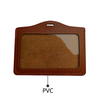 Horizontal Premium Faux Leather Badge Holders
