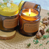 Amber Glass Jars Scented Candle