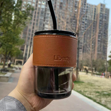 Leather Coffee Cup Sleeve Reusable Coffee Cup Sleeve Heat Resistant Bottle Cover Glasses Leather Mug Sleeve Accessory Coffee