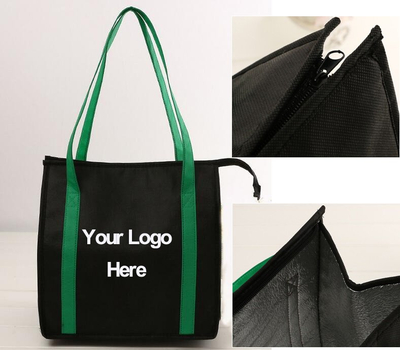 Personalized Zippered Insulated Cooler Tote Bag
