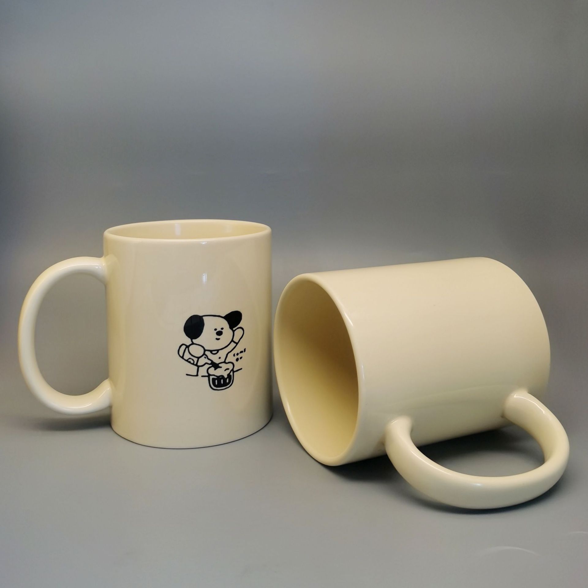 340ml/11.5oz Beige Ceramic Mug