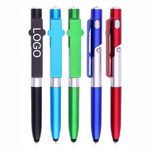 4 in 1 Stylus Pen With LED Light Phone Stand