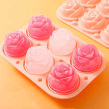 Rose Ice Cube Trays With Covers, 6 Cavity Silicone Rose Ice Ball Maker for Chilled Cocktails, Whiskey, Bourbon & Homemade Juice