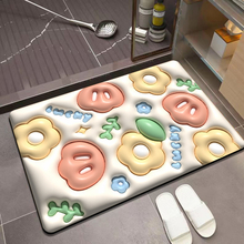 Expansion Diatom Mud Absorbent Pad 3D Bathroom Mat Shower Door Non-Slip Foot Mat Carpet
