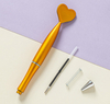 Valentines Heart Shaped Pens Novelty Ballpoint Pens 1 mm Black Gel Ink Rollerball Pen Pretty Office Pens