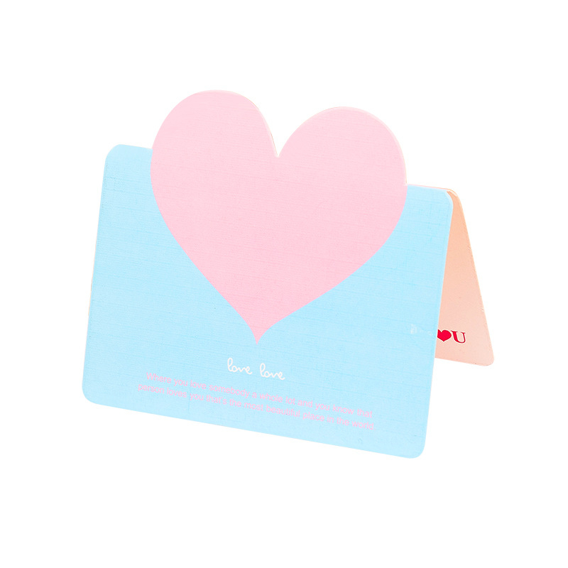 Folding Heart Shape Greeting Card