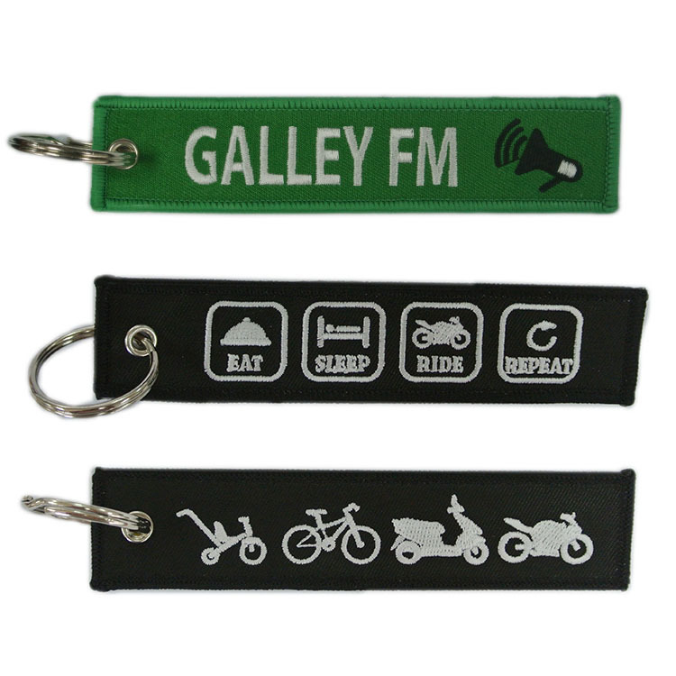 Personalized Keychain, Custom Key Tag Embroidery Car Keychain, Motorcycle Keychains for Men
