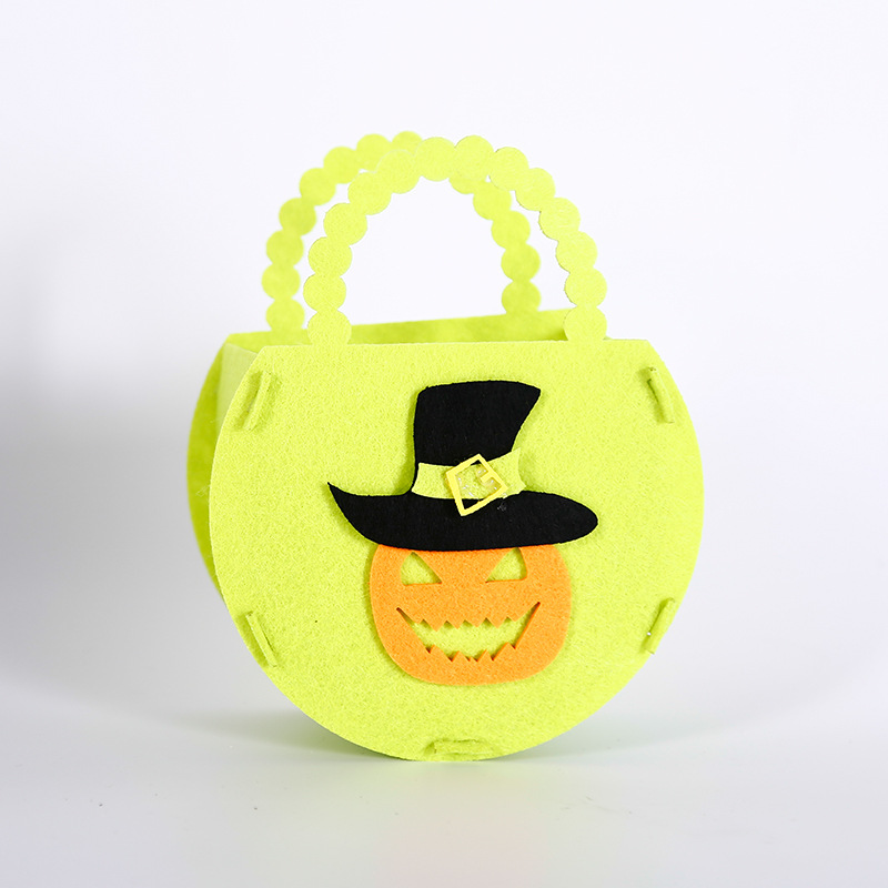 Halloween Favor Goodie Custom Felt Tote Bag For Treat Or Trick