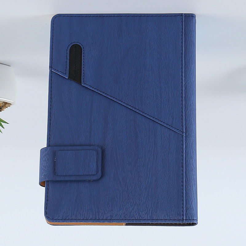 A5 Lined Journal Notebook with Pen Holder Personalized Hardcover Leather Journal Notebook with Gusseted Phone Pocket