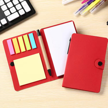 Button Press Portable Notebook With Sticky