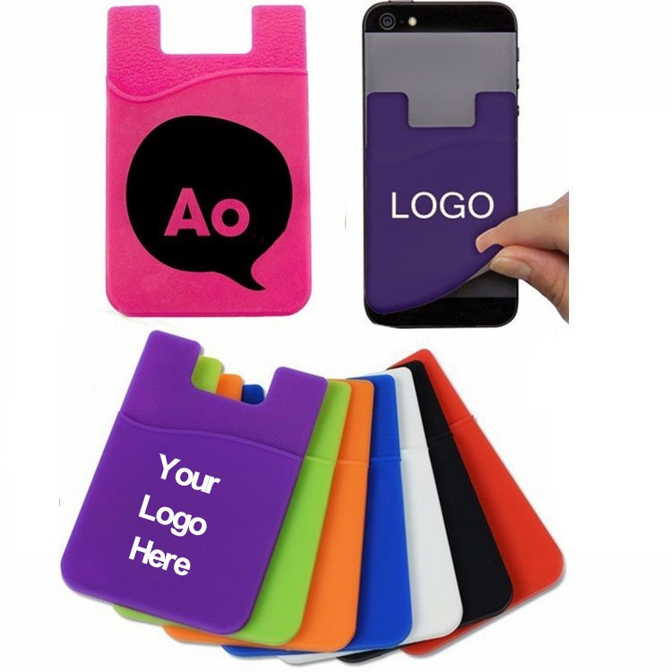 Customized Smartphone Silicone Pocket Wallet