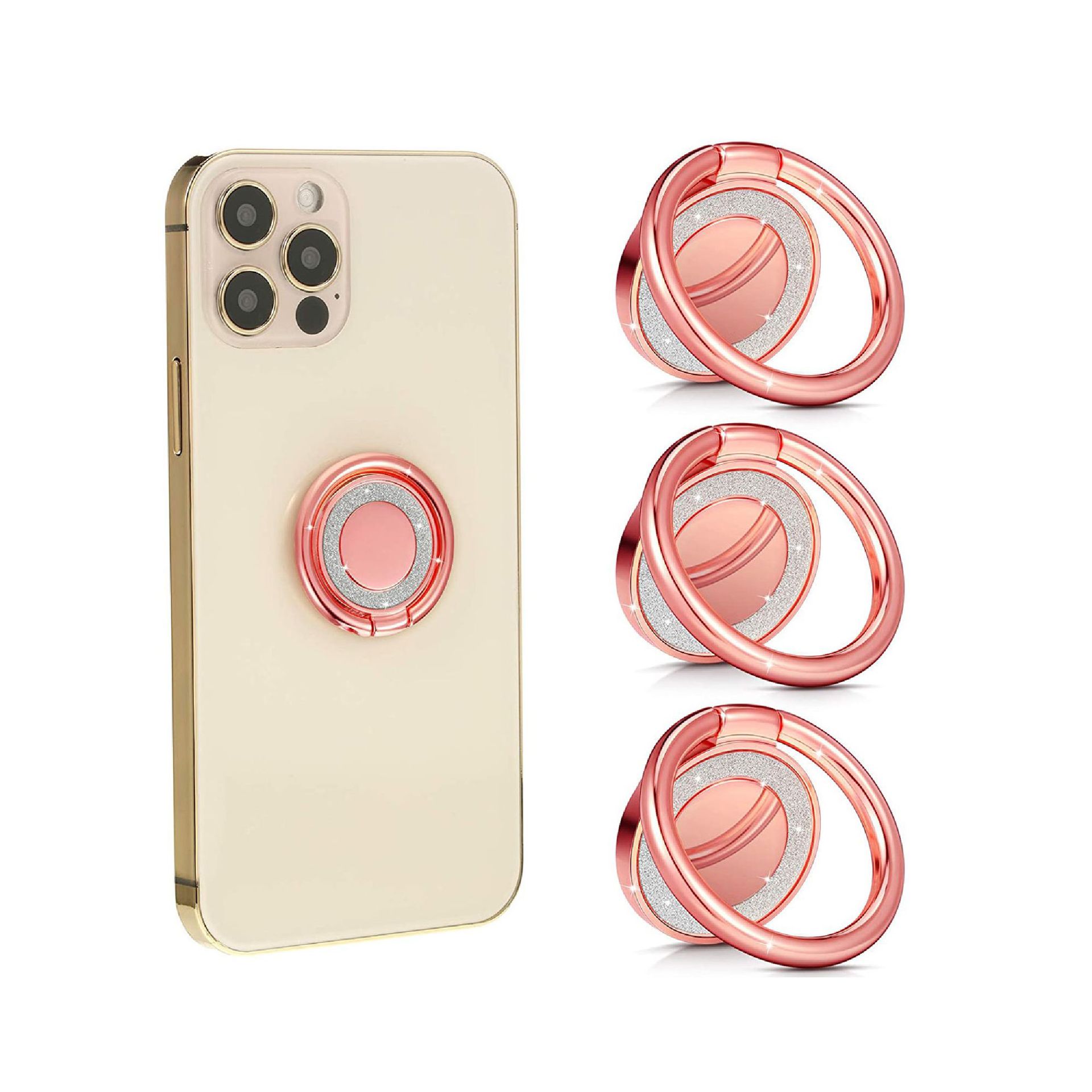 Shimmer Powder Electroplated Mobile Phone Ring Buckle Support Ultra Thin Magnetic Suction Ring Buckle Support