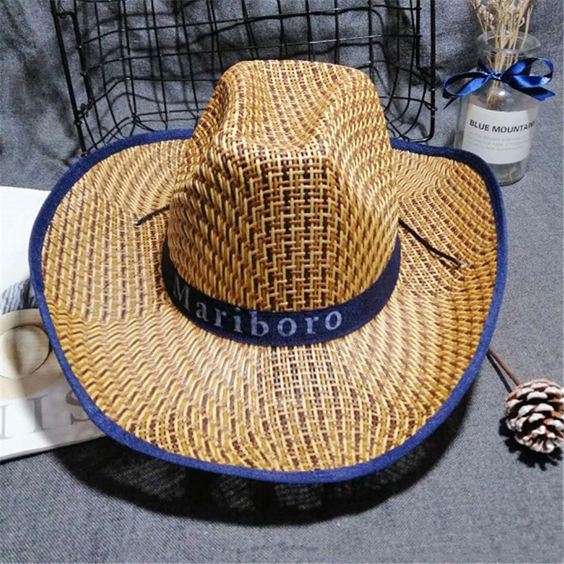 Classic Cowboy Straw Hat Adult Western Straw Hats with Band