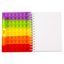 Silicone Fingertrip Toy Notebook With Pen Holder