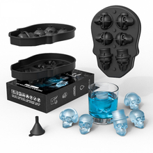 Ice Mold 3D Skeleton Ice Mold Silicone Ice Mold Small Ball Skull Ice Small Ball Ice Mold, Food Grade Easy Demoulding Reusable