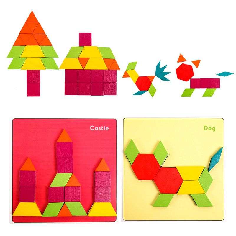 Tangram Puzzles Wooden Kids Puzzles Educational Toys 