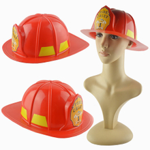 Simulation Fireman Chief Safety Helmet Firefighter Hat Cap Kids Toy Party Supply Kids Halloween Cosplay