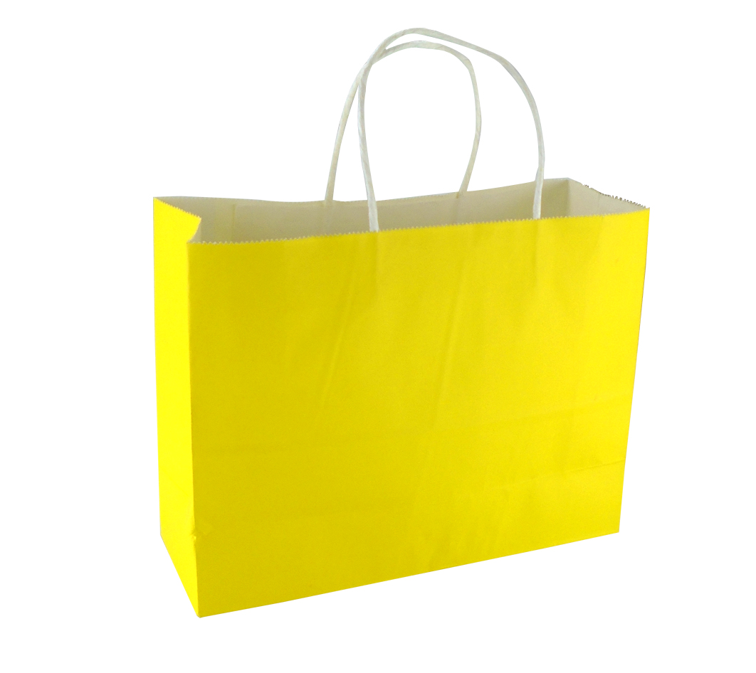 Custom Logoed Recycled Colorful Kraft Paper Gift Shopping Bag