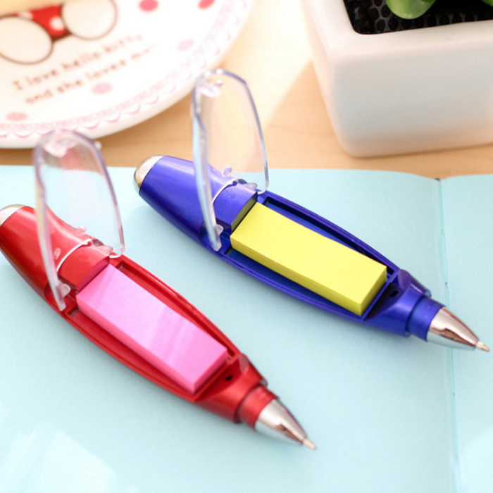 Promotional Multifunction Neck Strap Plastic Short Lanyard Ball Pen with Sticky Notes