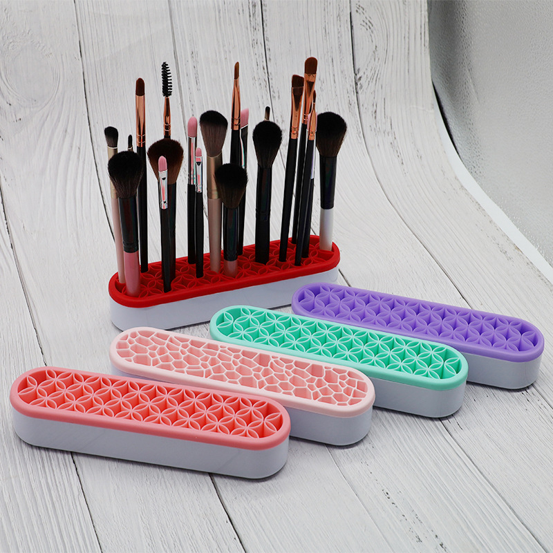 Silicone Makeup Brush Holder Multipurpose Painting Pen Holder Sewing Craft Tool Holder Storage Box for Stash and Store