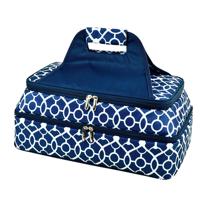 Custom Logo Double Layers Insulated Lunch Cooler Bag