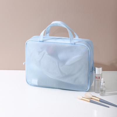 Fashion EVA Waterproof Mesh Makeup Bag Portable Zipper Cosmetic Pouch Washing Bag