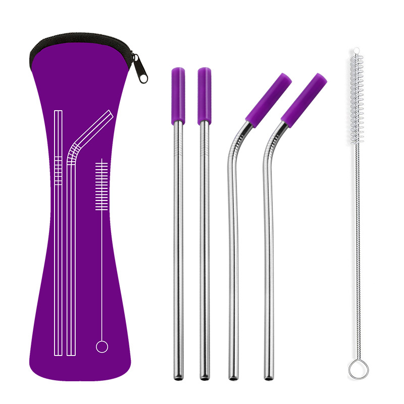 Stainless Steel Straws Reusable Drinking Straw with Cover