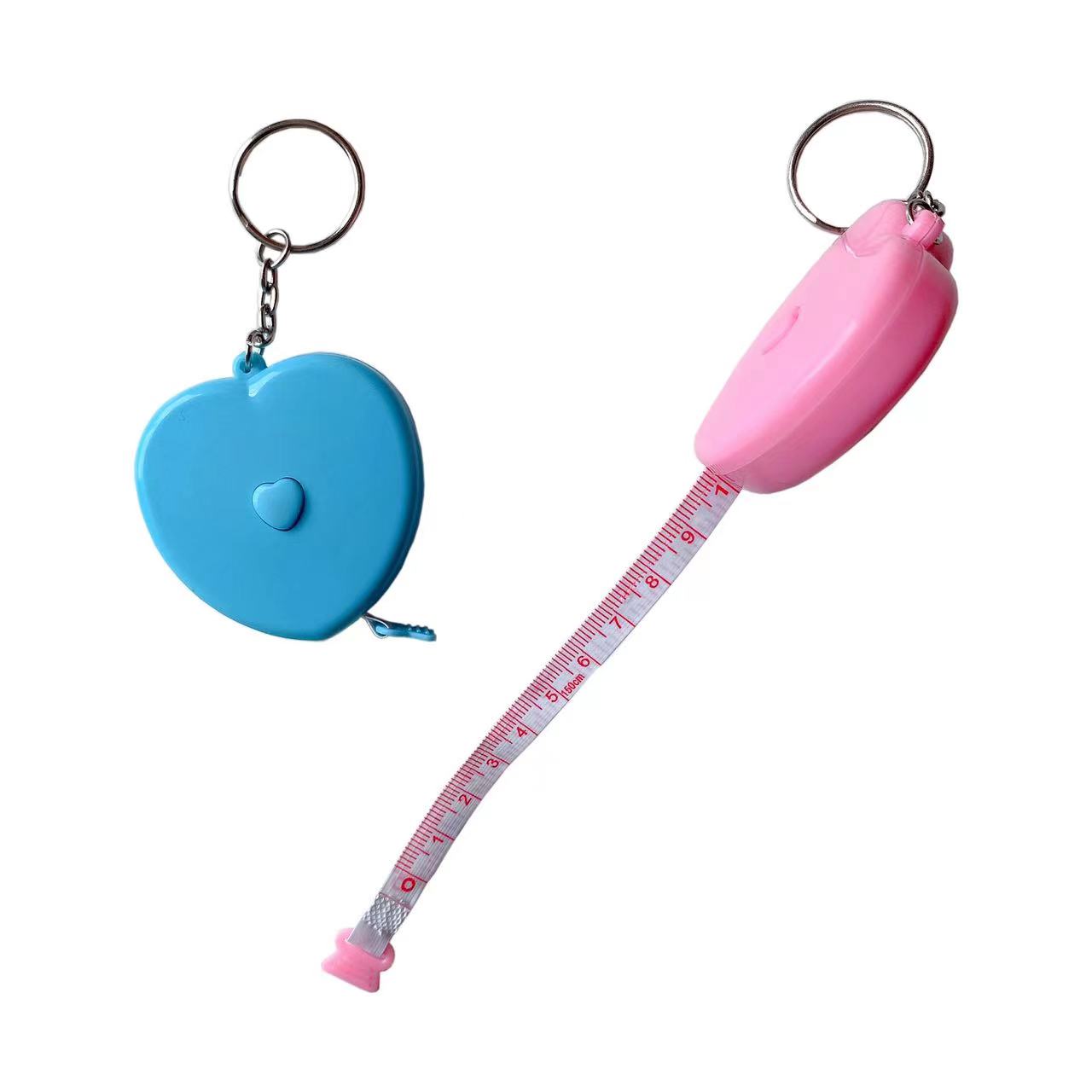 Heart-Shaped Keychain With Tape Measure