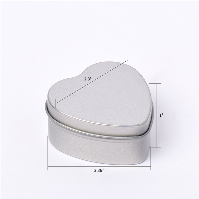 Metal Tin Cans Heart Shaped Tins Containers Small Candle Tins Tinplate Travel Storage Jars with Lid for Candle Making, Candies