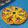 Multicolor Pizza Slice Swimming Pool Float Inflatable Water Raft with Cup Holders