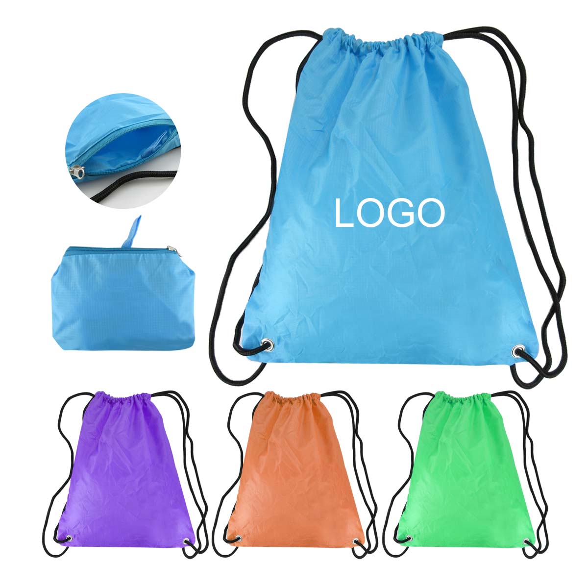 Foldable Waterproof Drawstring Backpacks
