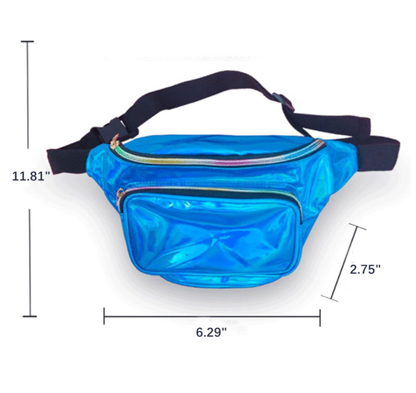 Fashion Rainbow Transparent PVC Waist Bag