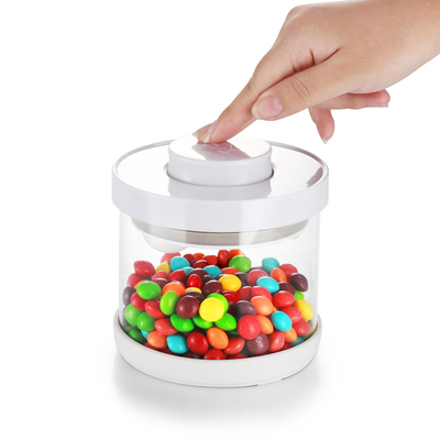 Large Round Cookie Airtight Food Storage Jar Press High Borosilicate Glass Sealed Jar