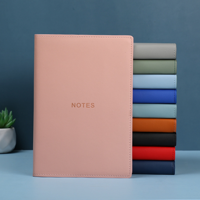 A5 PU Leather Notebook Premium Soft Cover Executive Journal, 32K Business Office Daily Work Diary Notepad
