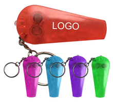 Whistle LED Light Keychain Key Holder