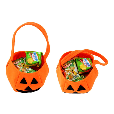 Halloween Favor Goodie Pumpkin Candy Bag For Treat Or Trick