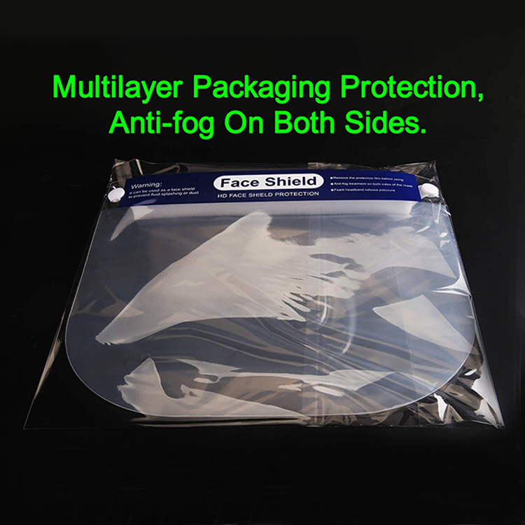 Clear Antibacterial Disposable Protective Face Shield